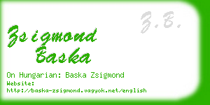 zsigmond baska business card